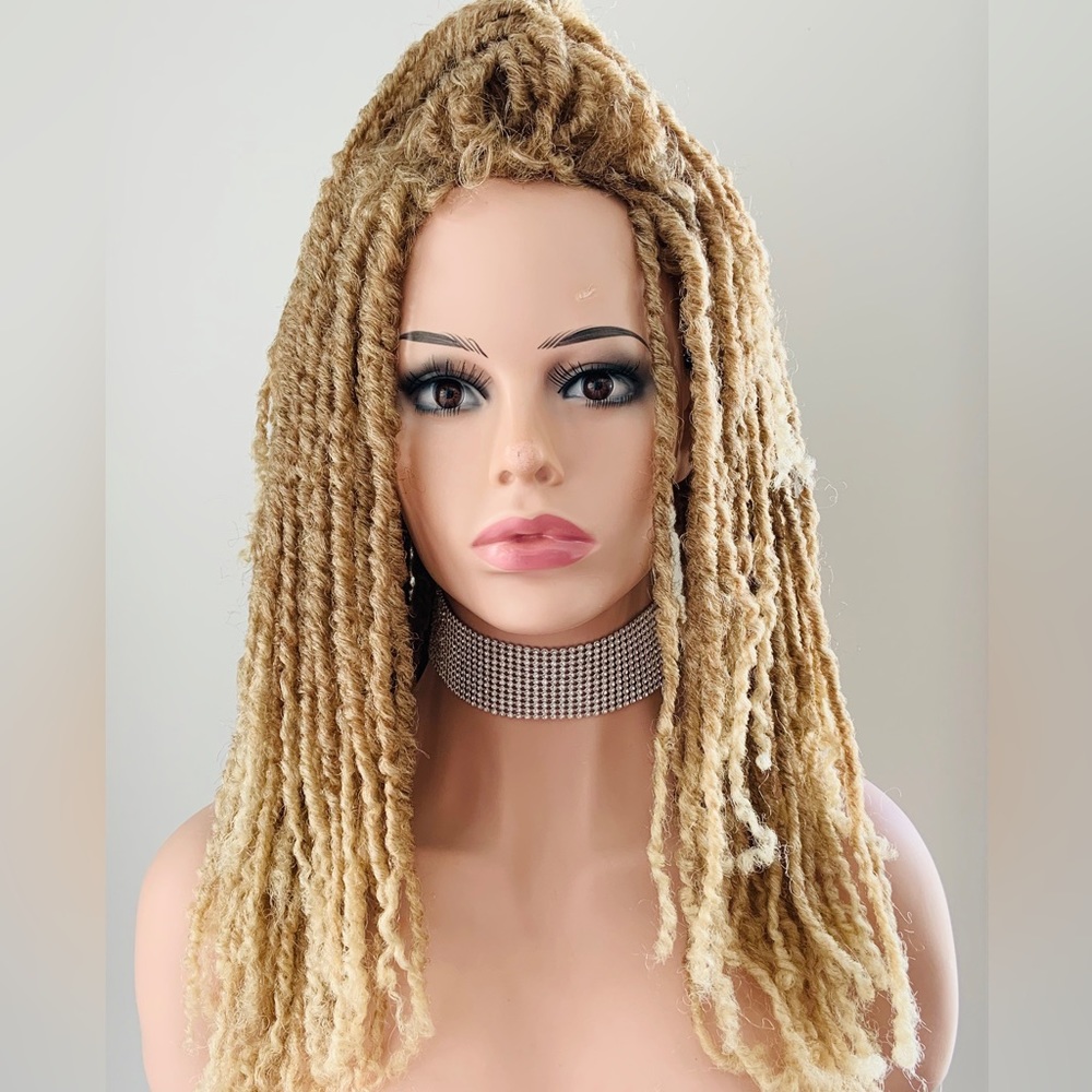 “Put On & Go” Bob Marley Style Honey Blonde Mix Premium Fiber Dreadlocks Wig